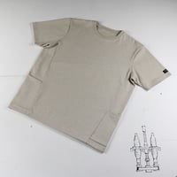 HOFI-024 ペルー超長綿 サイドポケットＴシャツ：ベージュ