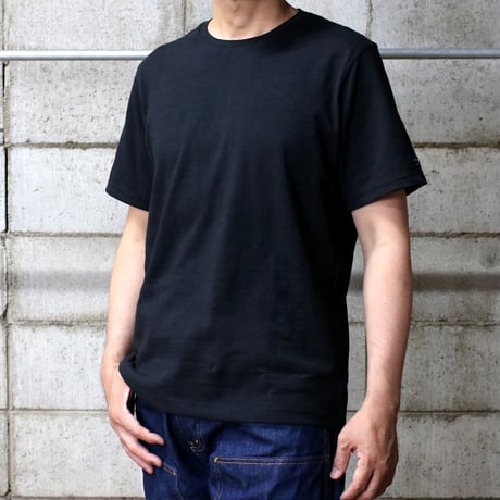 HOFI-052 リネンコットン強撚Ｔシャツ：ブラック