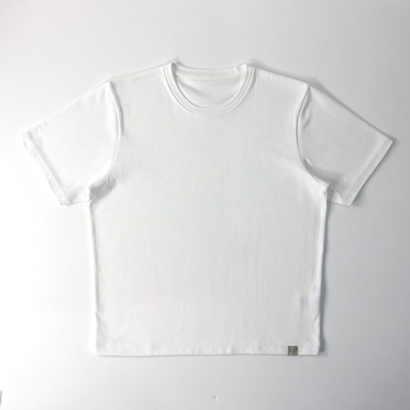 亜麻色雑貨店】AZ-02-002 インド超長綿 半袖Tシャツ：ホワイト