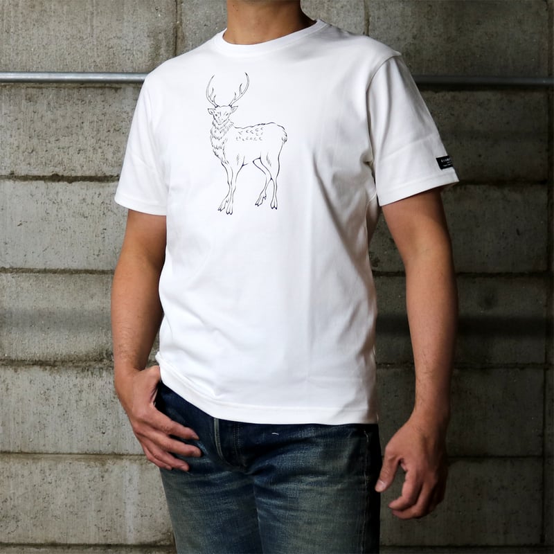HOFI-028 ペンアートTシャツ：50. 鹿 | 東大阪繊維研究所 works & store