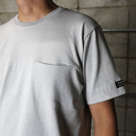 HOFI-019 インド超長綿 シームポケットＴシャツ：グレー