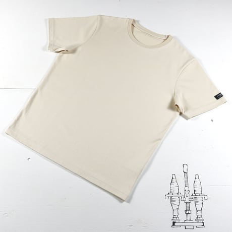 HOFI-021 オーガニック超長綿 タック襟Ｔシャツ：ナチュラル