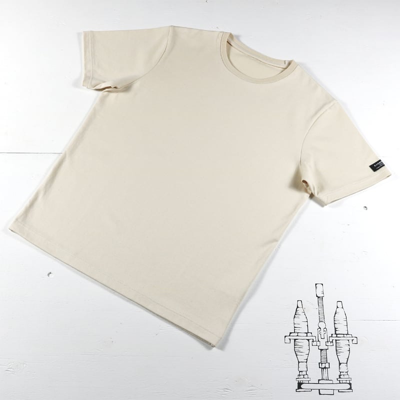 HOFI-021 オーガニック超長綿 タック襟Tシャツ：ナチュラル | 東大阪