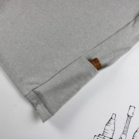 HOFI-024 ペルー超長綿 サイドポケットＴシャツ：グレー