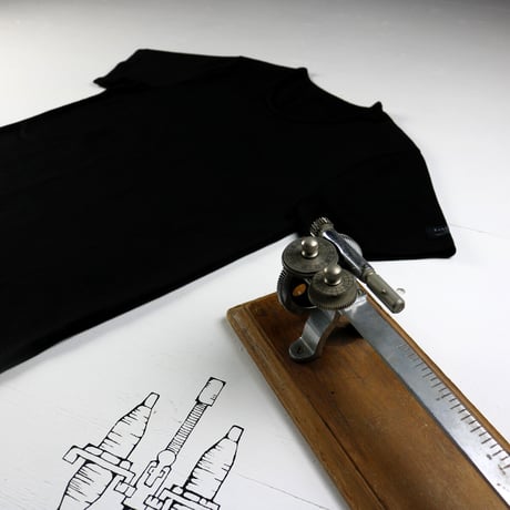 HOFI-015 インド超長綿 強撚Ｔシャツ：ブラック