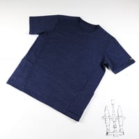 HOFI-024 ペルー超長綿 サイドポケットＴシャツ：インクブルー