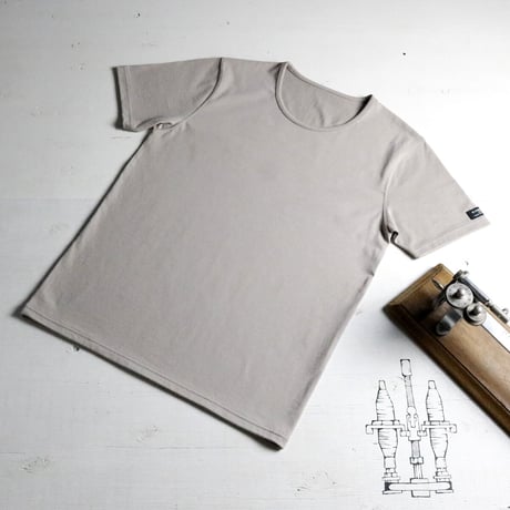 HOFI-015 インド超長綿 強撚Ｔシャツ：サンドベージュ