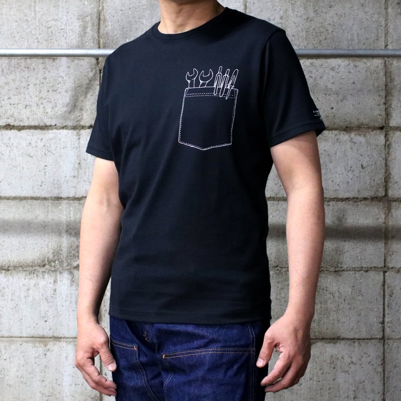 HOFI-028 ペンアートTシャツ：61. 工具入り胸ポケット | 東大阪繊維
