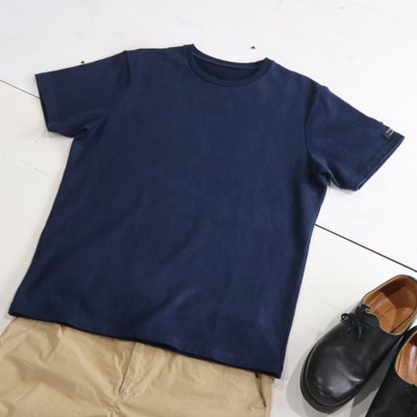 HOFI-012 リネンコットンモンスターオンスＴシャツ：ネイビー