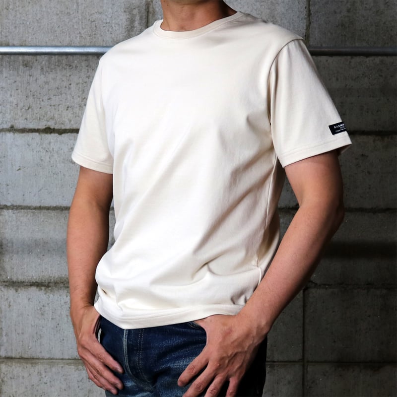 HOFI-021 オーガニック超長綿 タック襟Tシャツ：ナチュラル | 東大阪