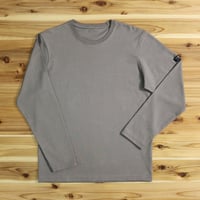 HOFI-023R オーガニック超長綿 タック襟長袖Ｔシャツ：トープ