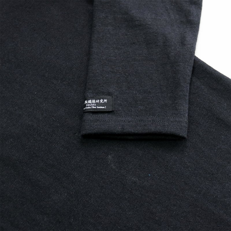 HOFI-016 リネンウールモンスターオンス 長袖Tシャツ： ブラック | 東