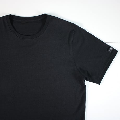 HOFI-052 リネンコットン強撚Ｔシャツ：ブラック