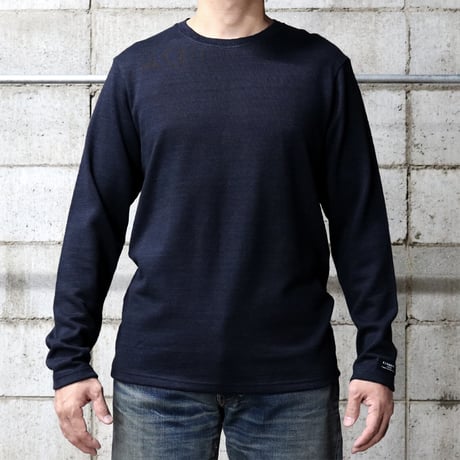 HOFI-016 リネンウールモンスターオンス 長袖Ｔシャツ：ダークネイビー