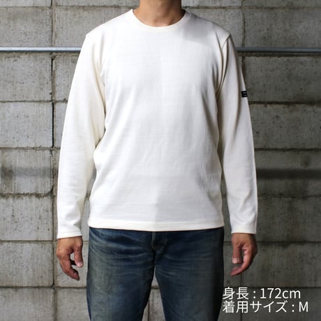 HOFI-049［モンスターオンス］リネンウール長袖Ｔシャツ：アイボリー