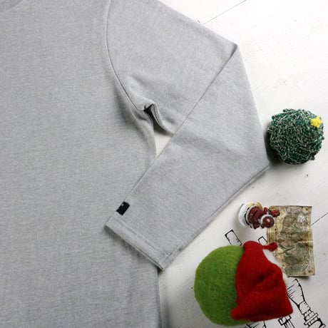 HOFI-016 リネンウールモンスターオンス 長袖Ｔシャツ： グレー