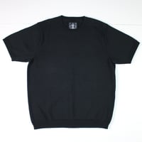 HOFI-045 コットン強撚 半袖プルオーバー：ブラック