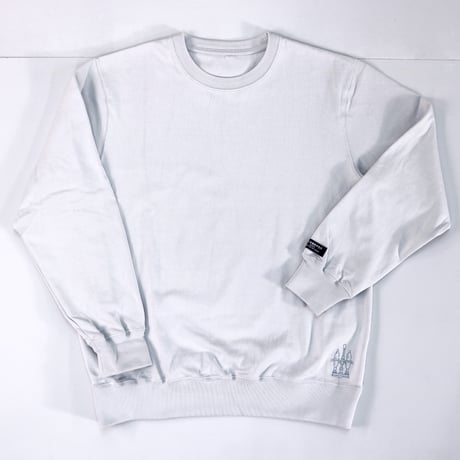 HOFI-020-emb モンスターオンス 天竺スウェット（撚糸機 刺繍）：シルバー