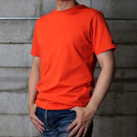 HOFI-021 オーガニック超長綿 タック襟Ｔシャツ：トマトレッド