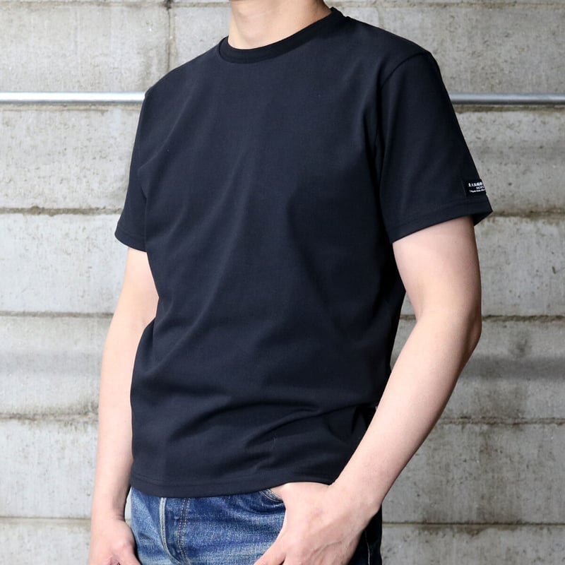 HOFI-017 エジプト超長綿 ハイツイストTシャツ：ブラック | 東大阪