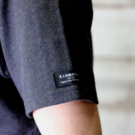 HOFI-012 リネンコットンモンスターオンスＴシャツ：チャコール