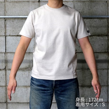 HOFI-024 ペルー超長綿 サイドポケットＴシャツ：ベージュ