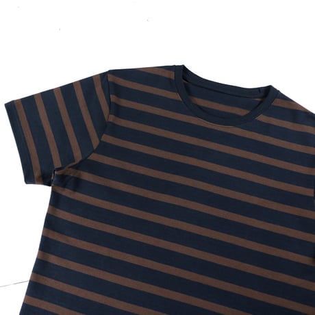 HOFI-028 インド超長綿 ＲＳボーダーＴシャツ：ネイビー / エボニー
