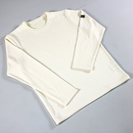 HOFI-049［モンスターオンス］リネンウール長袖Ｔシャツ：アイボリー