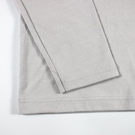 HOFI-051 スーピマ超長綿強撚ヘンリーネック長袖Ｔシャツ：グレー