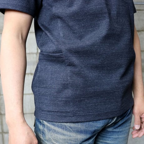 HOFI-024 ペルー超長綿 サイドポケットＴシャツ：ネイビー