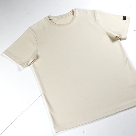 HOFI-021 オーガニック超長綿 タック襟Ｔシャツ：ナチュラル