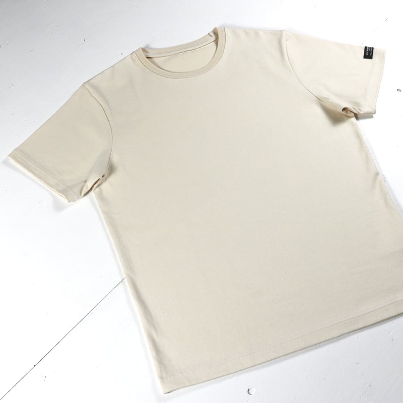 HOFI-021 オーガニック超長綿 タック襟Tシャツ：ナチュラル | 東大阪