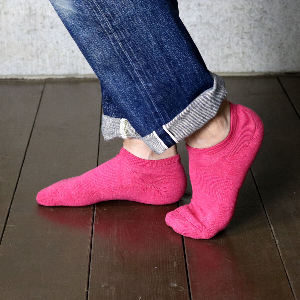 ピンク ソックス HOFI-01-001 パイルスニーカーソックス：メランジピンク | 東