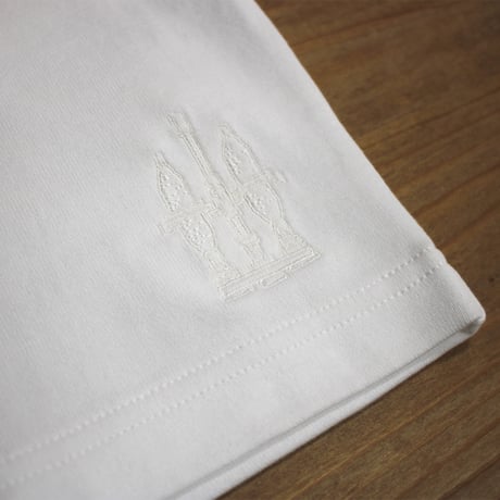 HOFI-027-emb [SHIRO-T] reboot vintage code.01（撚糸機 ホワイト刺繍）