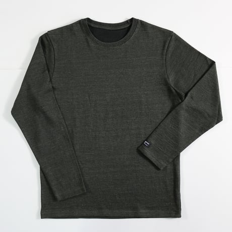 HOFI-016 リネンウールモンスターオンス 長袖Ｔシャツ：オリーブドラブ