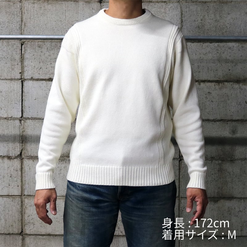 HOFI-038 コットンウールセーター：ネイビー | 東大阪繊維研究所 works