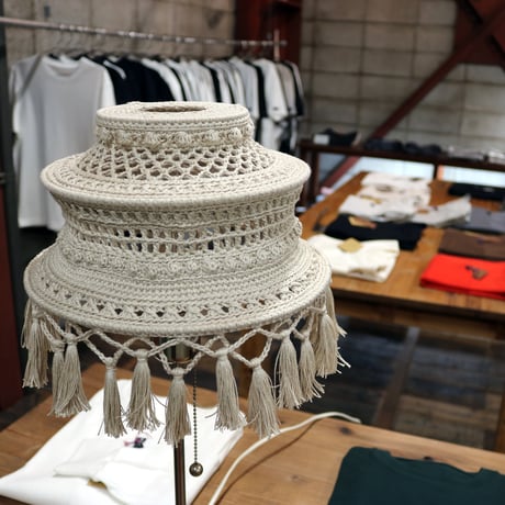 【Double virtue】hand-knit lamp shade：ナチュラル