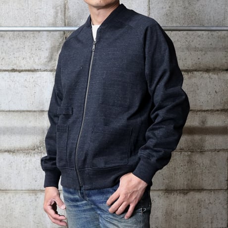 HOFI-025 ペルー超長綿モンスターオンスブルゾン：チャコールネイビー