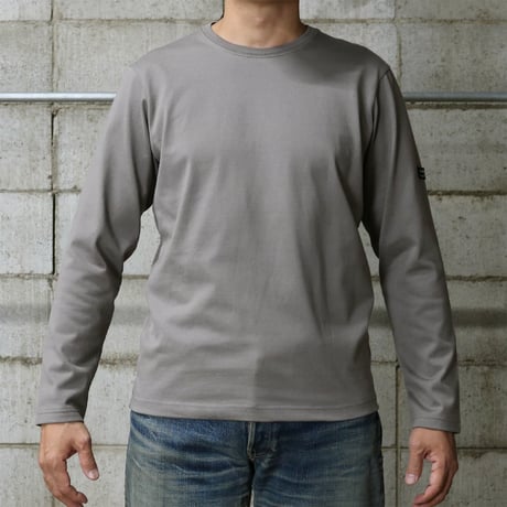 HOFI-023R オーガニック超長綿 タック襟長袖Ｔシャツ：トープ