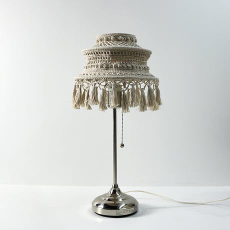 【Double virtue】hand-knit lamp shade：ナチュラル