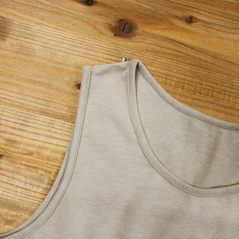 HOFI-036 インド超長綿 強撚タンクトップ：サンドベージュ | 東大阪
