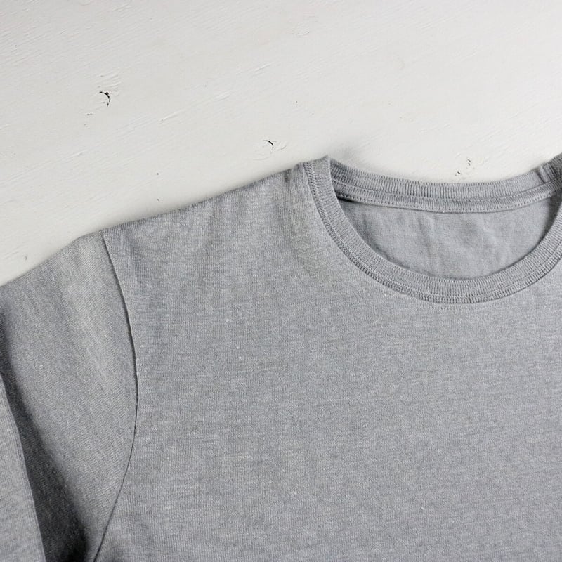 HOFI-016 リネンウールモンスターオンス 長袖Tシャツ： グレー | 東