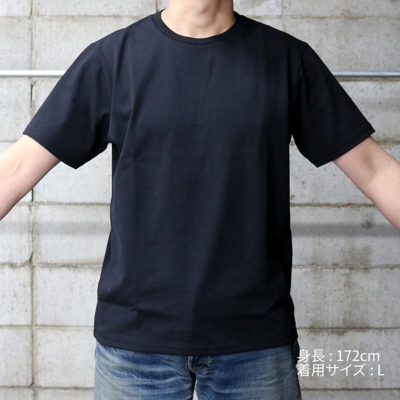 HOFI-017 エジプト超長綿 ハイツイストTシャツ：ブラック | 東大阪