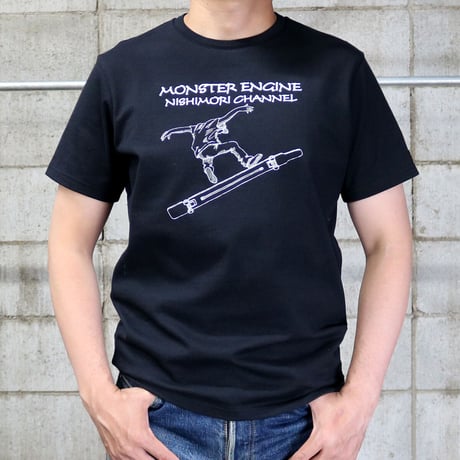 HOFI-028 ペンアートＴシャツ：19. 西森チャンネル （ロングスケボー）