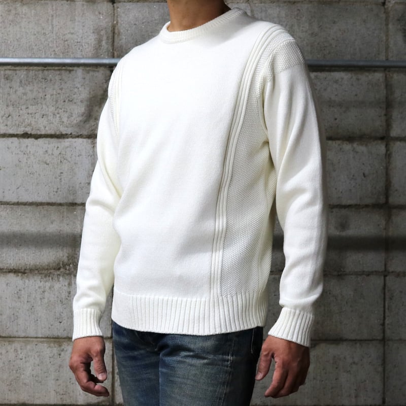 HOFI-038 コットンウールセーター：アイボリー | 東大阪繊維研究所