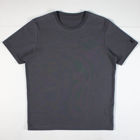 HOFI-021R オーガニック超長綿 タック襟Ｔシャツ：撚り杢スティール