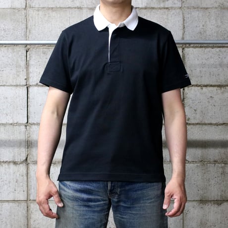 HOFI-040 スーピマ超長綿 ラガーシャツ：ブラック