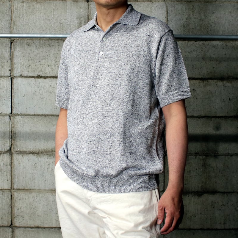 HOFI-047 リネンニットポロ：グラナイト | 東大阪繊維研究所