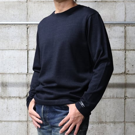 HOFI-016 リネンウールモンスターオンス 長袖Ｔシャツ：ダークネイビー