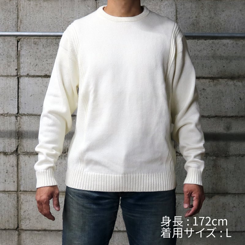 HOFI-038 コットンウールセーター：ネイビー | 東大阪繊維研究所 works